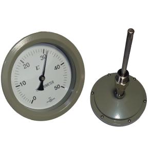 山本計器 バイメタル式指示温度計 T型 R1/2 100× 50°C 密閉型 L=90  