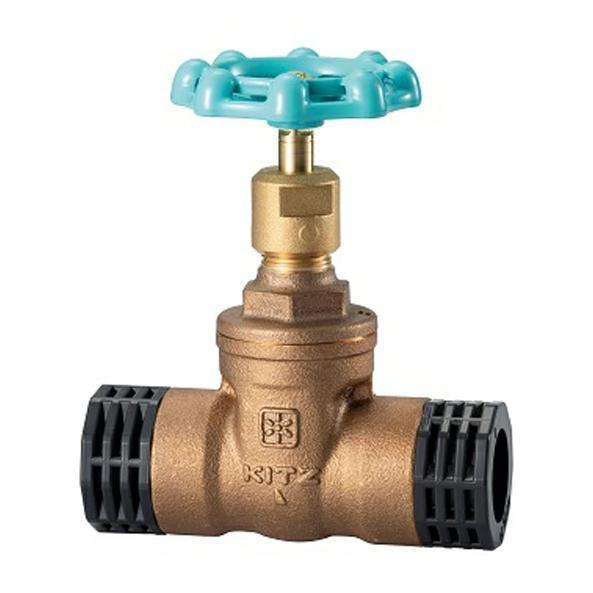 キッツ【WVKN20A】キーパロイ製 塩ビ管継手付埋設用ゲートバルブ 水 10K 3/4inch〔H...