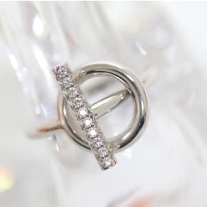 HERMES】エルメス エシャペPM 51 AU750 ホワイトゴールド 10.5号【中古  