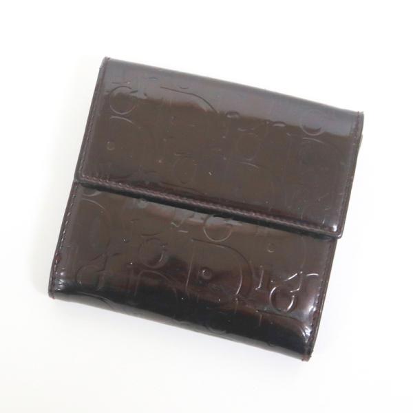 【Christian Dior】クリスチャン・ディオール Wホック・コンパクト財布 2つ折り財布 エ...