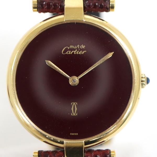 【Cartier】カルティエ マスト ヴァンドーム レディースウォッチ クオーツ 925 リザード【...