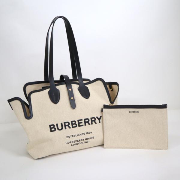 【BURBERRY】バーバリー トートバッグ ソフトベルト ベージュ キャンバス 80313181【...