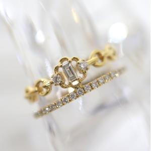 Vendome Aoyama】ヴァンドーム青山 3連セットダイヤリング K18 D0.13ct