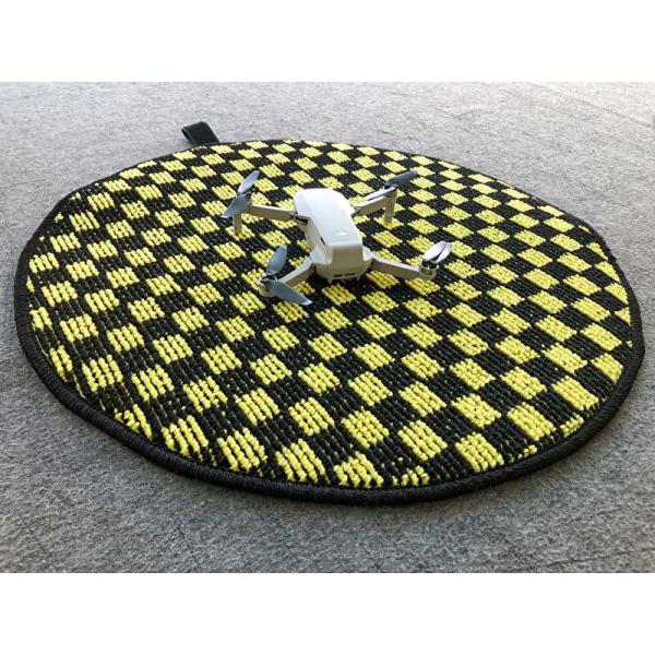飛ばない！ ドローン用マット 1枚 直径65cm チェックシリーズ ランディングパッド 意匠登録出願...
