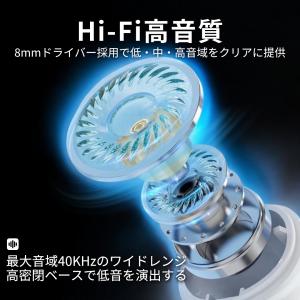 ワイヤレスイヤホン bluetooth ブルー...の詳細画像4