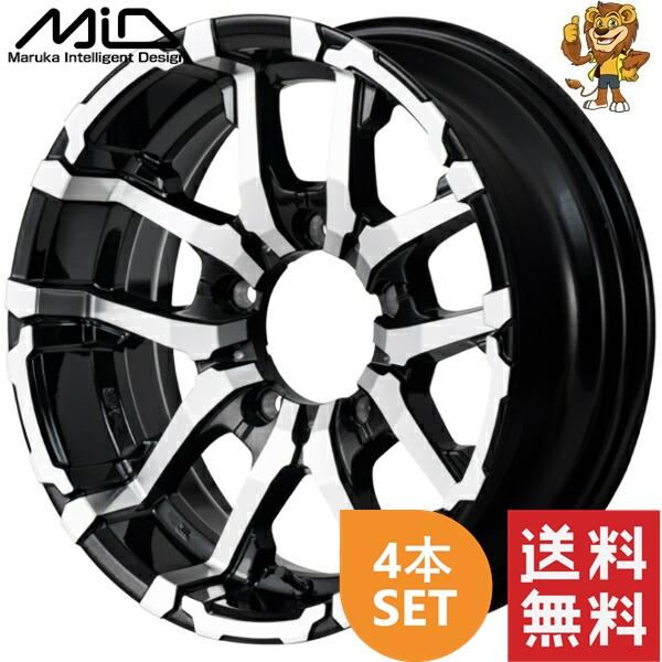 ホイール4本セット MID NITRO POWER M26 CROSSFANG (BKM/MC) 1...