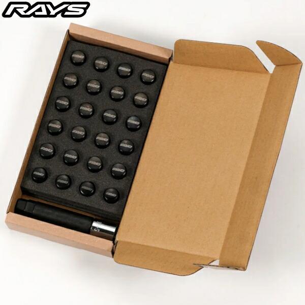 RAYS 17HEX ナット・ロックナットセット L31 6H用(24個入) M12x1.5 ブラッ...