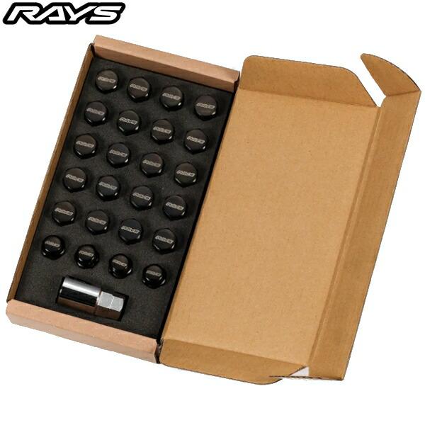 RAYS 19HEX ナット・ロックナットセット L33 6H用(24個入) M14x1.5 ブラッ...