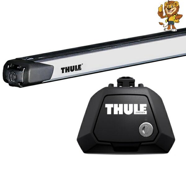 THULE VW クロスポロ 10〜 6RCBZW ベースキャリアセット (スライドバー) フット7...