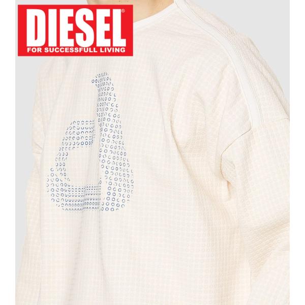 ディーゼル DIESEL Tシャツ 長袖 メンズ ブランド ロゴ プルオーバー トップス パフプリン...