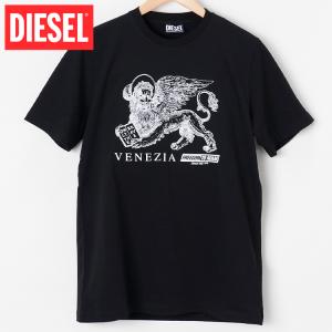 ディーゼル DIESEL Tシャツ 半袖 メンズ ブランド ロゴ クルーネック 丸首 ブラック ホワイト T-JUST-D2