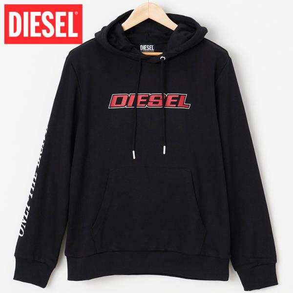 ディーゼル DIESEL パーカー スウエット メンズ ブランド ロゴ 裏毛 トップス ブラック S...