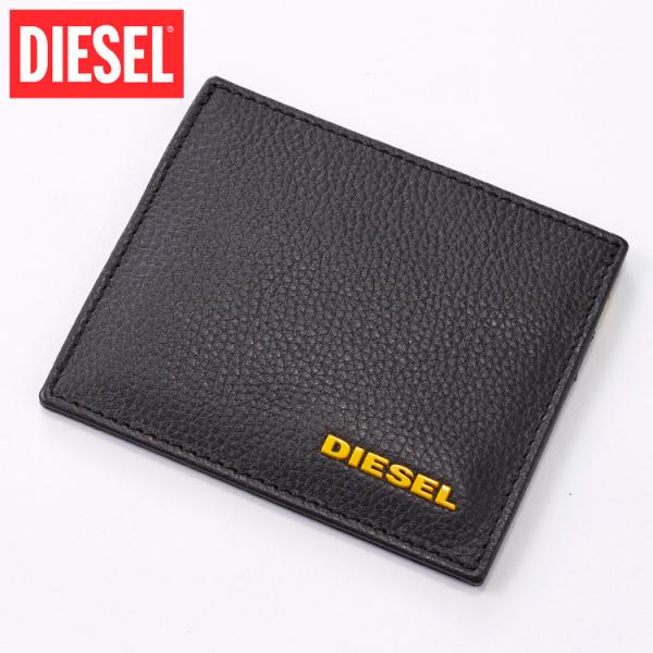 ディーゼル DIESEL カードケース 定期入れ 本革 ブランド ロゴ入り コンパクト  レザー 収...