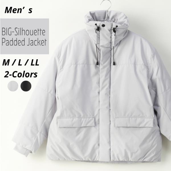 中綿ジャケット ダウン ブルゾン メンズ コート アウター ジャンパー ビッグシルエット ボリューム...