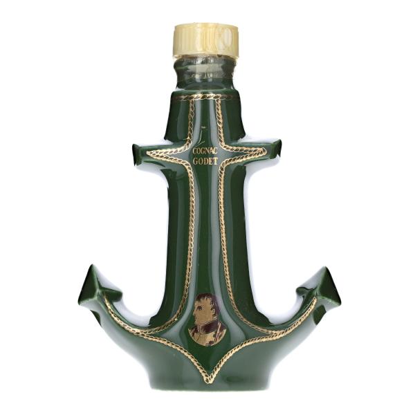 【ミニチュアボトル】ゴデ アンカー 陶器 緑 コニャック 箱なし 50ml 40％　2C-11-1-...