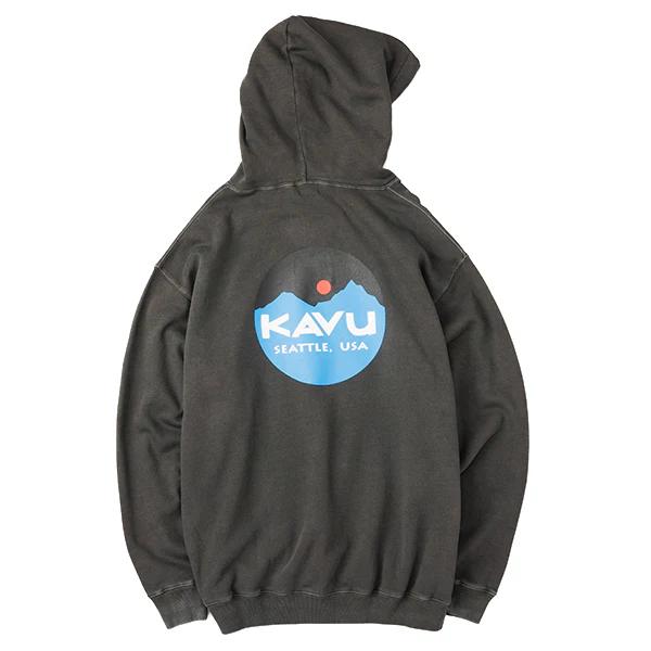 KAVU カブー メンズ マウンテンロゴパーカー　ブラック