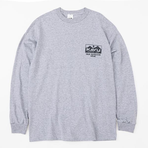 KAVU メンズ　トゥルーロゴ　ロングスリーブ　Tシャツ　グレー