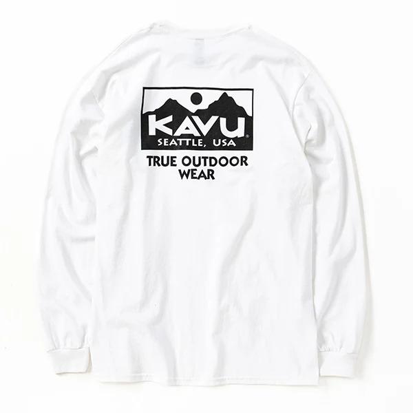 KAVU メンズ　トゥルーロゴ　ロングスリーブ　Tシャツ ホワイト