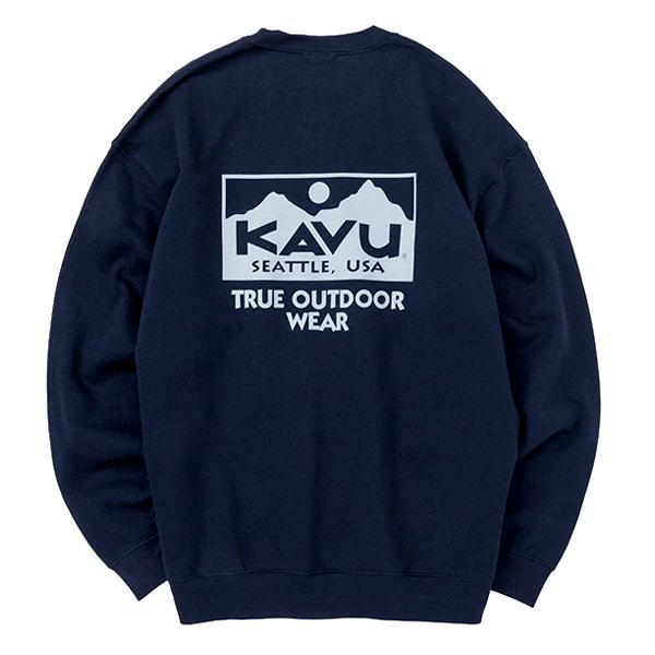 KAVU カブー メンズ トゥルーロゴ スウェット ネイビー