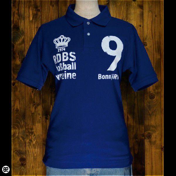 5.3oz速乾ポロシャツ FussBall コバルトブルー