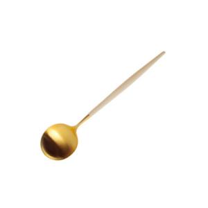 【レビューでクーポン&amp;プレゼント】Cutipol GOA  コーヒースプーン アイボリー×ゴールド / クチポールゴア【正規代理店品】【メール便可　6本まで】