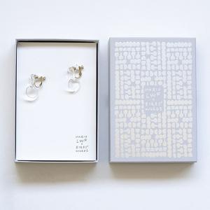 HARIO BIRDS’WORDS イヤリング ポイント クリア (ハリオ バーズワーズ ネジ式 ネジバネ アクセサリー シンプル ギフト プレゼント ガラス ハンドメイド )