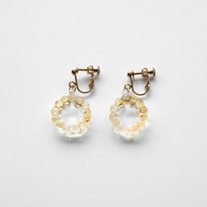 HARIO×イイダ傘店 イヤリング トウモロコシ (ハリオ アクセサリー ピアス おしゃれ hario lampwork factory ギフト HAII-TO-E)｜redcabin