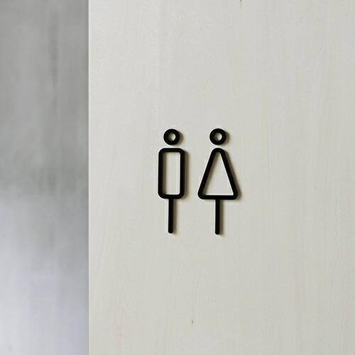 MOHEIM レストルームサイン 2Pセット (RESTROOM SIGN モヘイム トイレサイン ...