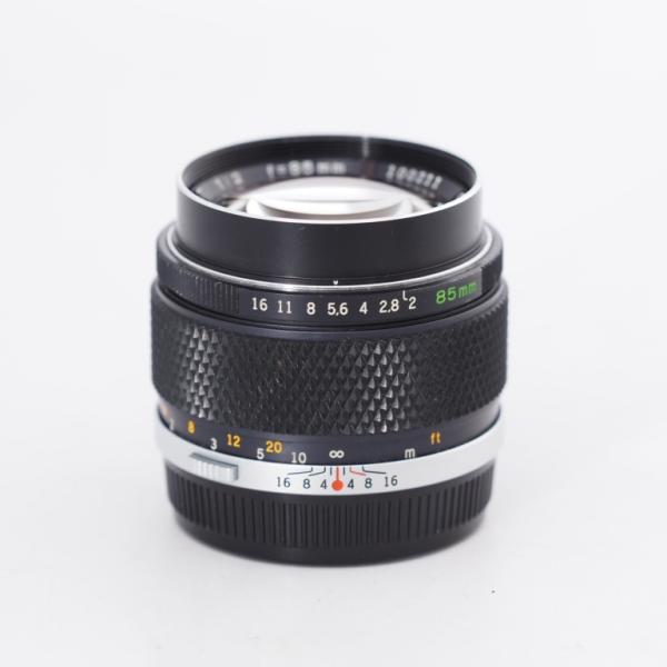 OLYMPUS オリンパス Zuiko AUTO-T 85mm f2 OMマウント レンズフード付き...