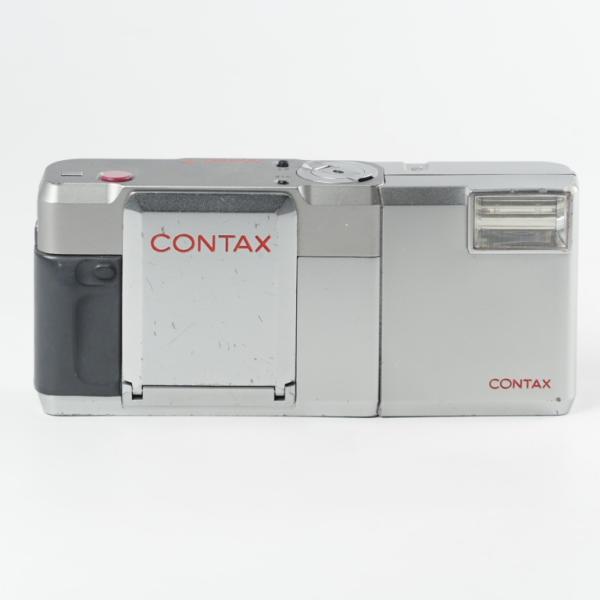 CONTAX T シルバー Sonnar 38mm f2.8 T* ゾナー T14 ストロボ付 コン...