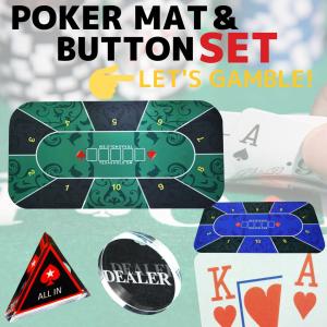 ポーカーマット 120cm 60cm テキサスホールデム カジノ 収納袋付き
