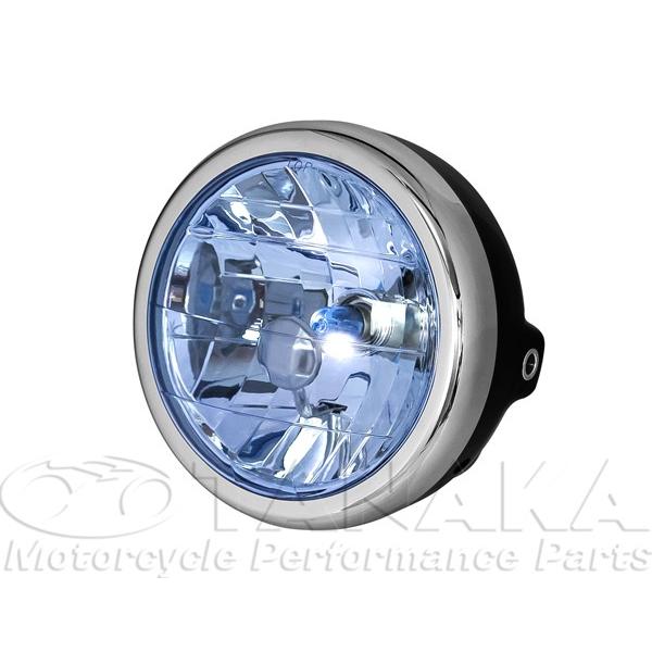 田中商会直営店】汎用　マルチリフレクターヘッドライト　ブラック・ブルー