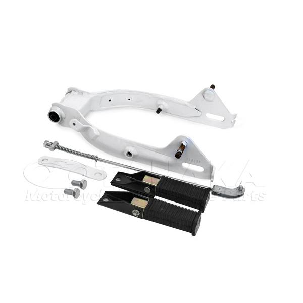 田中商会直営店】ダックス・シャリィ用　ノーマルタイプ　スイングアーム　タンデムステップセットホワイト