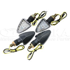 田中商会直営店】汎用12V　LEDウインカー（カーボン調）｜redmotoparts