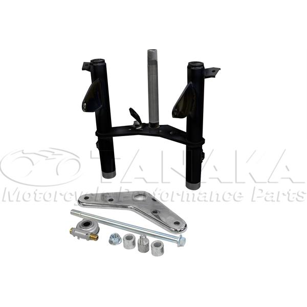 田中商会直営店】モンキー用　35mmワイドステム　ブラック　3cmショート