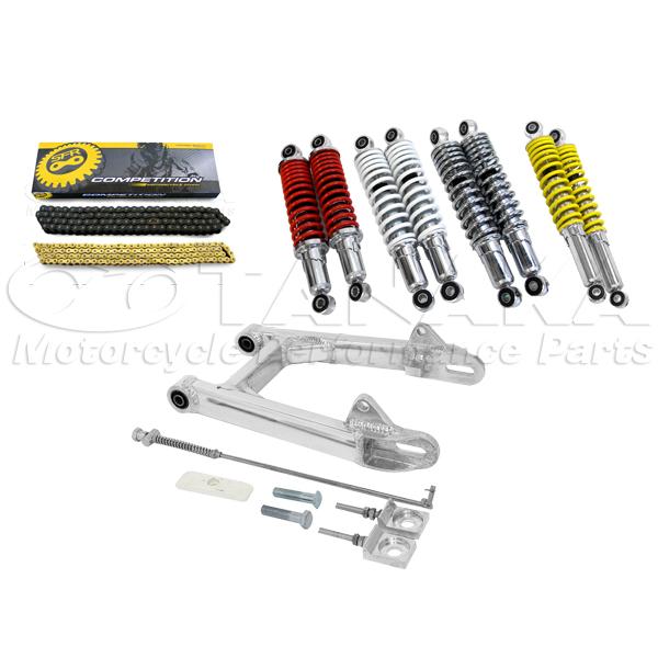 田中商会直営店】custom6／モンキーリア用カスタム3点セットアルミ4cmロンスイ・選べるリアサス...