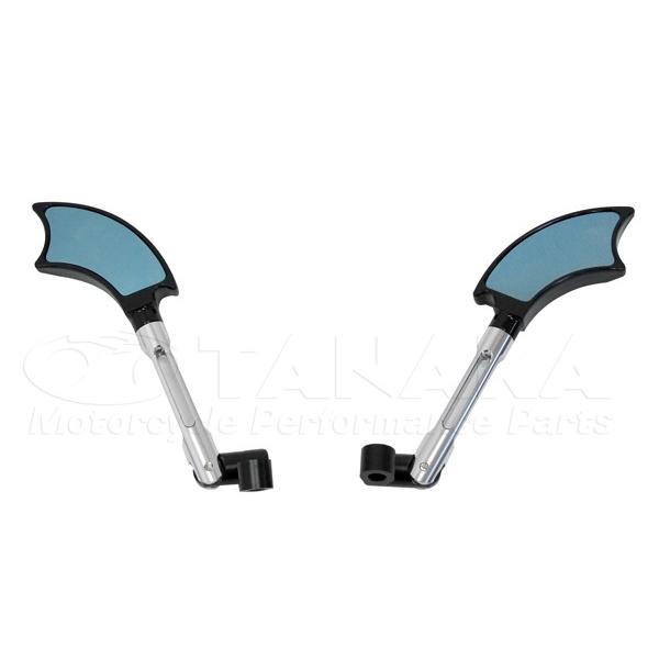 田中商会直営店】アルミ製　バットウイングミラー　シルバー