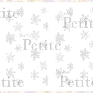 写ネイル Sha Nail Petite Melty Snow White/メルティスノー ホワイト メール便(ネコポス)対応 季節 アート/ネイルシール