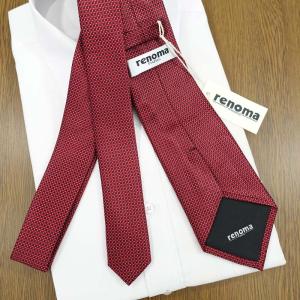 レノマ ネクタイ RE39 レッド/ボルドー ...の詳細画像2