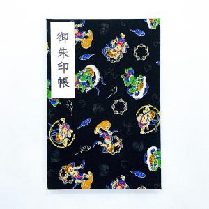 御朱印帳 大判【風神雷神/黒】御城印帳 蛇腹タ...の詳細画像2