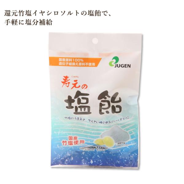 塩飴 熱中症 熱中症対策 塩分補給 美味しい 寿元の塩飴 ジュゲン jugen 60g