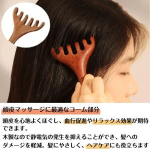 種類1:1個 サンダルウッド マッサージコーム...の詳細画像2