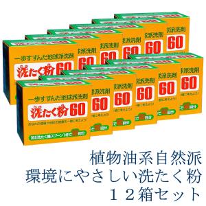 洗たく粉60 12箱 900g 送料無料 植物系 洗剤 洗濯 洗濯粉 粉末洗剤 敏感肌 ヤシ油 環境 SDGs｜reductio