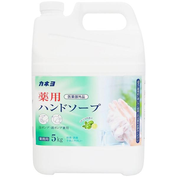 カネヨ石鹸【大容量・医薬部外品】薬用ハンドソープ 5? 詰替用 シトラスの香り 液体 業務用 泡ポン...