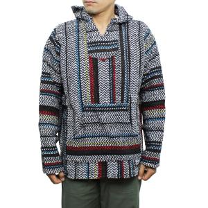 BAJA JOE by EARTH RAGZ Mexican Baja Hoodie バハシャツ フーディー メキシカンパーカー メンズ 長袖 Pinstripe XS-L｜redwood