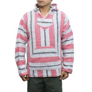 BAJA JOE by EARTH RAGZ Mexican Baja Hoodie バハシャツ フーディー メキシカンパーカー メンズ 長袖 Sherbert XS-L｜redwood