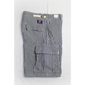 ガンホー GUNG HO /  MADE IN U.S.A. "DEAD STOCK" ヒッコリーストライプ STRIPES 6POCKET SHORTS カーゴショーツ｜redwood