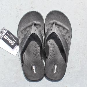 OKABASHI × Schott　O-90613 Surf Flip Flop サーフ フリップ フロップ Beach Sandals ビーチ サンダル おしゃれ アメリカ製　BLACK 25cm〜29cm　送料無料！