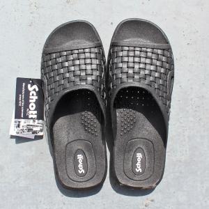 OKABASHI × Schott　O-90614 Torino トリノ Slide Sandals スライド サンダル コンフォートサンダル おしゃれ アメリカ製　BLACK 25cm〜29cm　送料無料！｜redwood