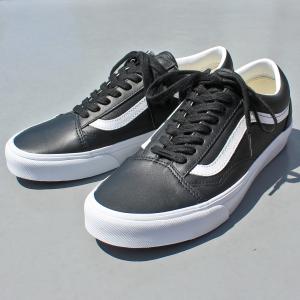VANS ヴァンズ　OLD SKOOL オールドスクール LEATHER レザー SKATE SHOES スケートシューズ JAZZ ジャズ　VN000E9TBPA　BLACK/TRUE WHITE 26cm-28cm
